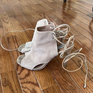 Lace up suede Steve Madden heels